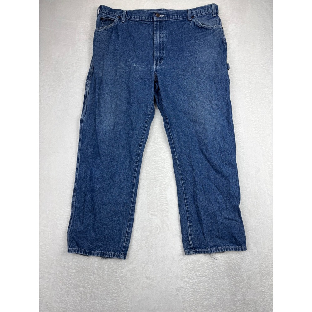 Dickies Mens 42x30 Jeans Blue Denim Carpenter Jeans Relaxed Fit Workwear Pants